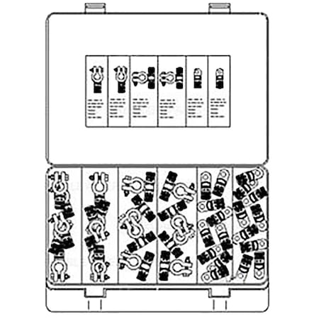 Aftermarket New Universal Battery 2/0 Ga Terminal Assortment fits Several Models 26A9320